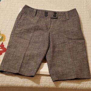 New Directions Black Marbled Shorts - Mid Rise - Size 6P